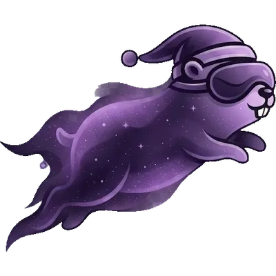 The Nocturn mascot — a sleeping gopher in a nightcap and sleep mask, drifting through a starfield.